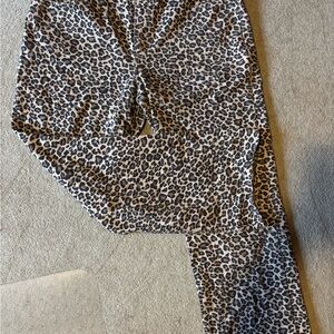 Leopard Print Curve Love High Rise 90s Relaxed Jeans, 34 Long